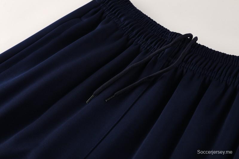 2025 Nike White/Navy Full Hoodie Zipper Jacket +Long Pants