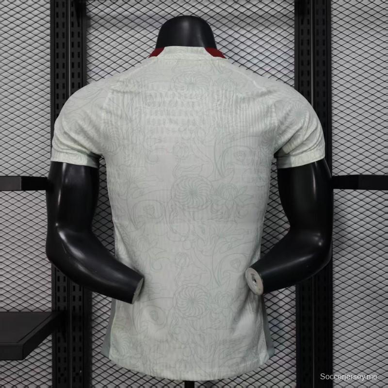 إصدار اللاعب 2025 قميص أبيض أبيض خارجي صيني 2025