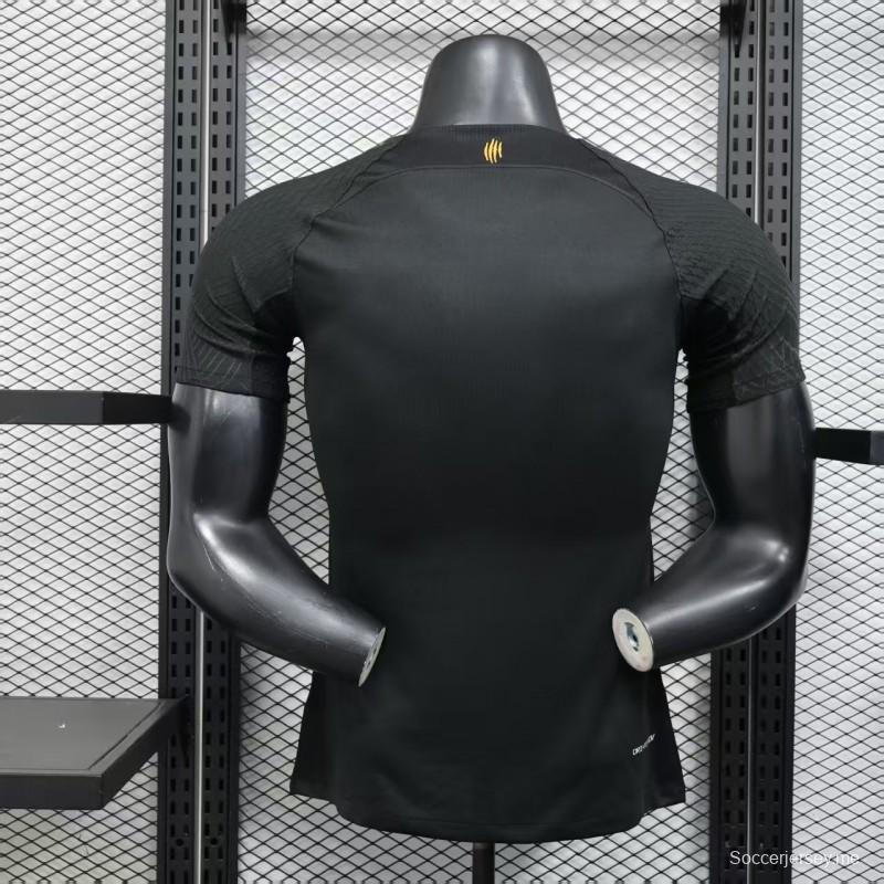 إصدار اللاعب 25/26 قميص الأهلي بطل الدوري السعودي للمحترفين الأسود