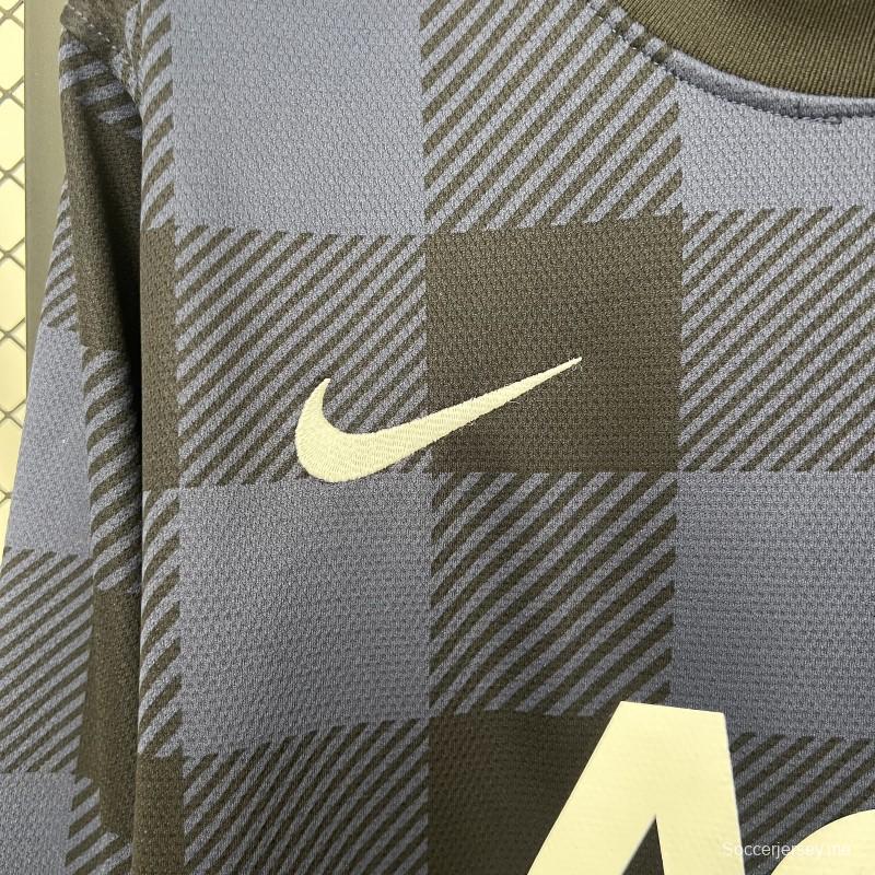 13/14 قميص مانشستر يونايتد ريترو مانشستر يونايتد بأكمام طويلة أسود اللون