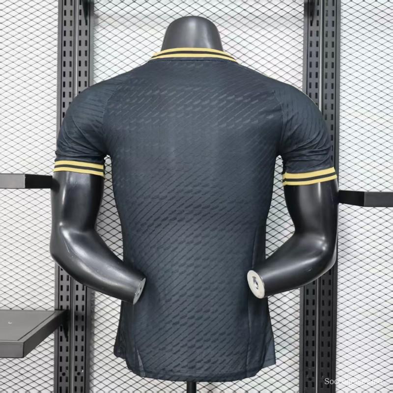 إصدار اللاعب 2025 قميص المكسيك 2025 أسود بنقشة ريشة النسر