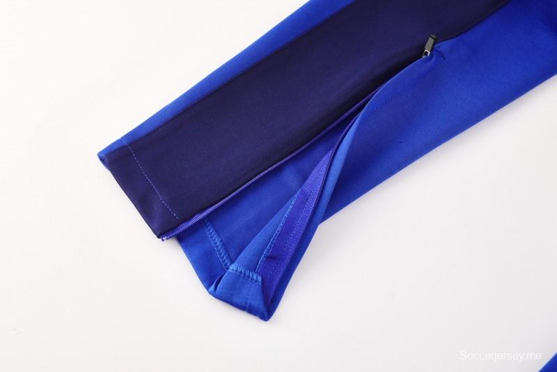 2025 جاكيت نايك أزرق/بحري بسحاب كامل + بنطلون طويل