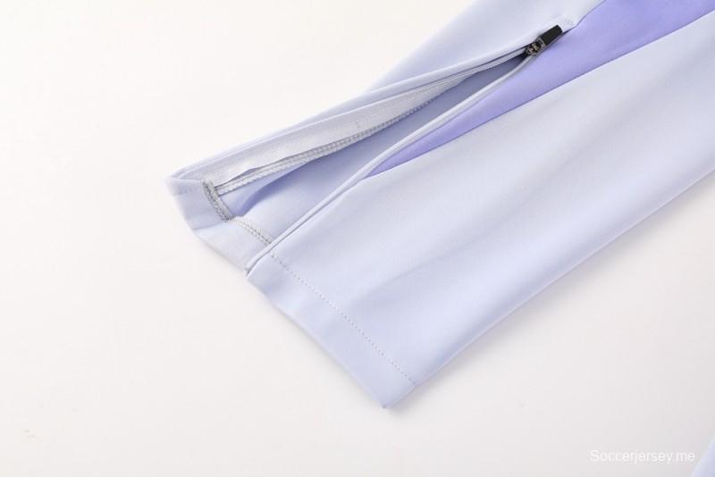 2025 جاكيت نايك 2025 جاكيت بنفسجي كامل بسحاب + بنطلون طويل