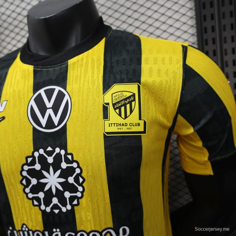 إصدار اللاعب 25/26 قميص نادي الاتحاد المنزلي