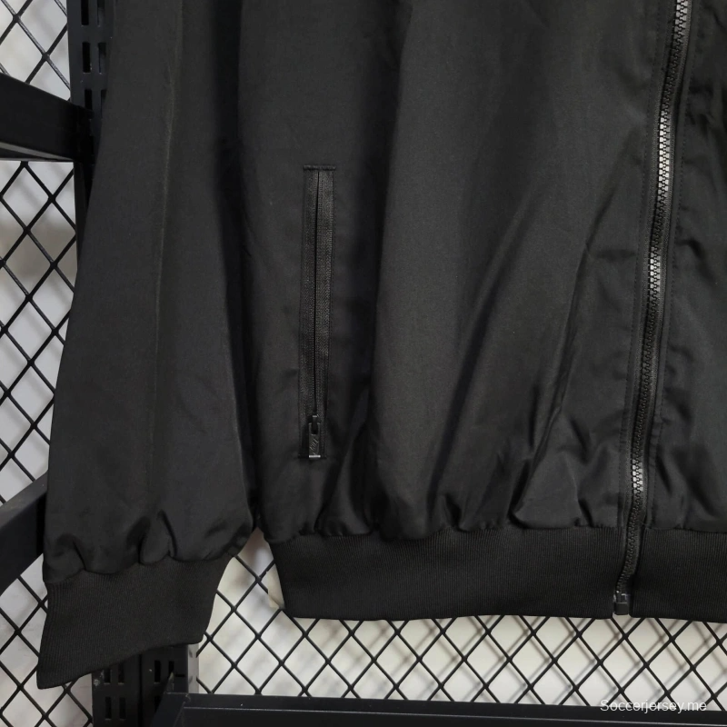 25/26 جاكيت مانشستر يونايتد أسود/سترة واقية من الرياح أحمر/أسود