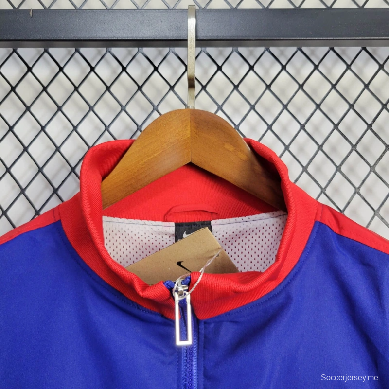 25/26 جاكيت برشلونة سترة واقية من الرياح أزرق اللون