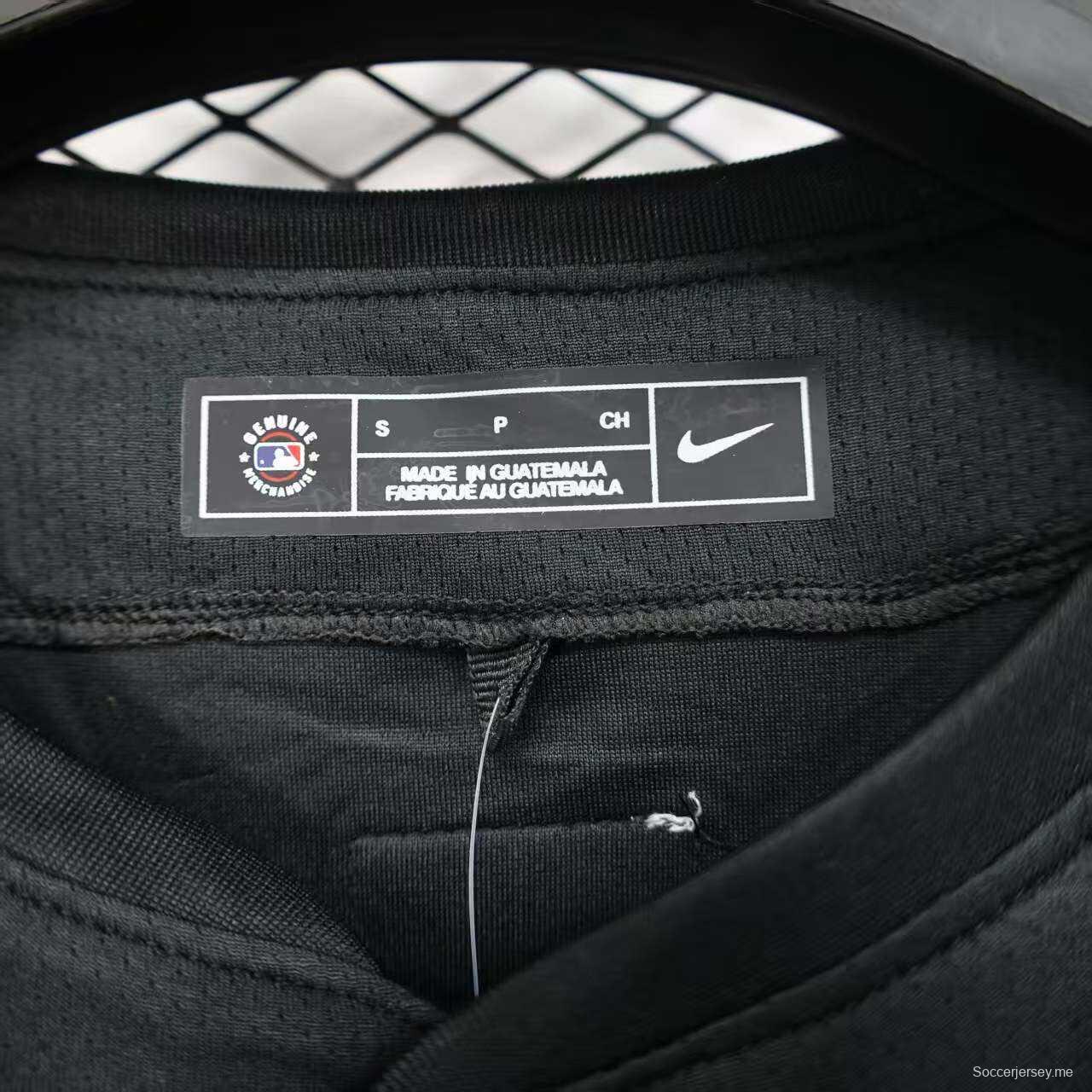 25/26 قميص بيسبول بيسبول بيسبول أسود مميز 25/26