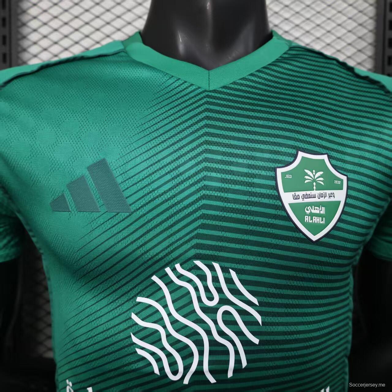 نسخة اللاعب 25/26 قميص الأهلي الأخضر خارج أرضه الأهلي 25/26