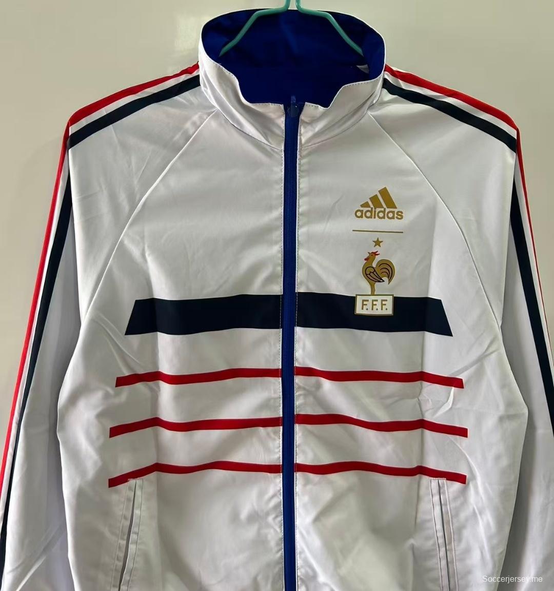 1998 فرنسا 1998 سترة واقية من الرياح زرقاء