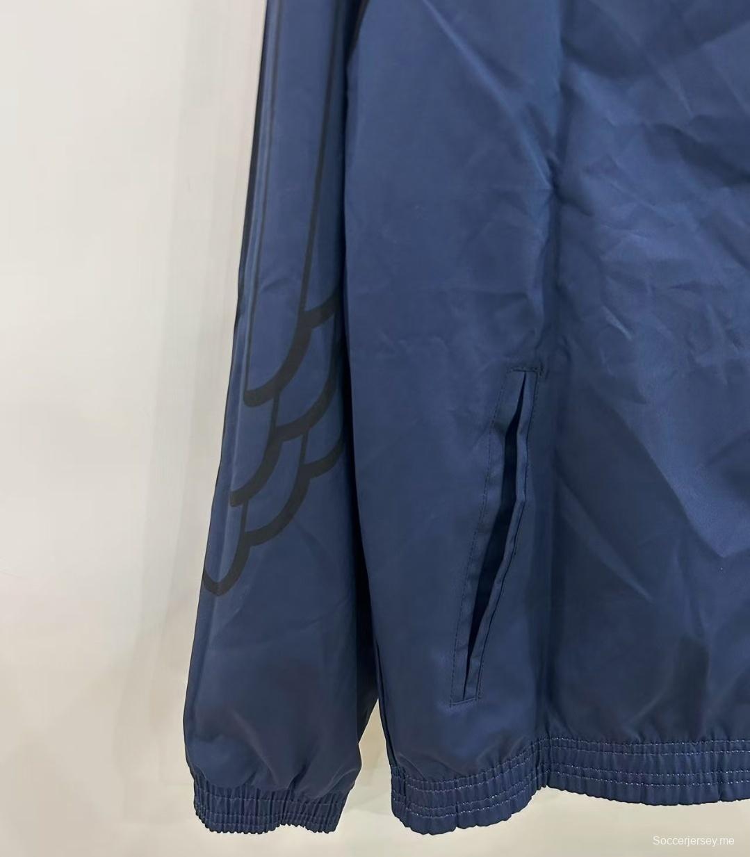 25/26 PSG 25/26 سترة واقية من الرياح بيضاء/كحلية قابلة للانعكاس