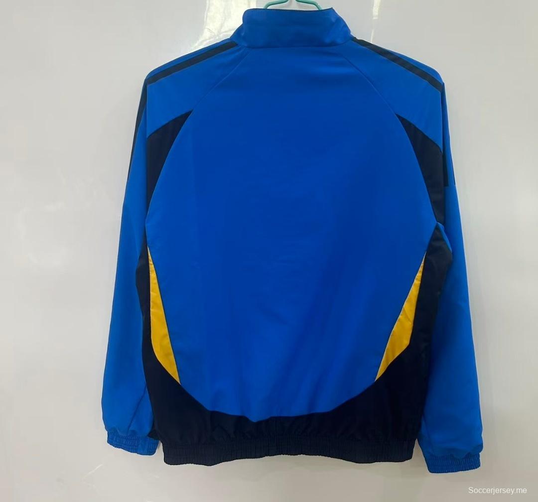 25/26 كلوب أمريكا بلون أزرق داكن مع سترة واقية من الرياح مستوحاة من نقوش هندسية مستوحاة من الأزتيك