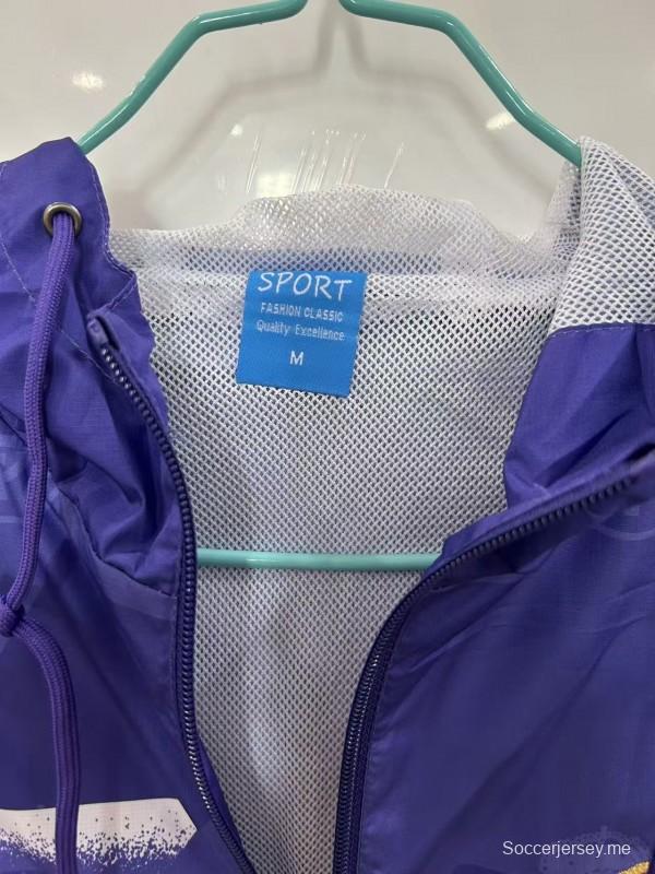 25/26 سترة واقية من الريال بنفسجي بنقشة رذاذ أبيض