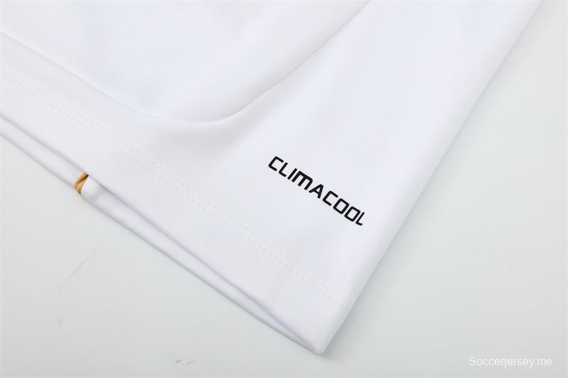 Retro 11/12 Real Madrid White Half Zipper Jacket