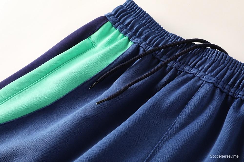 2025 نايك أزرق/أخضر/أسود أزرق/أخضر/أسود جاكيت بسحاب كامل + بنطلون طويل