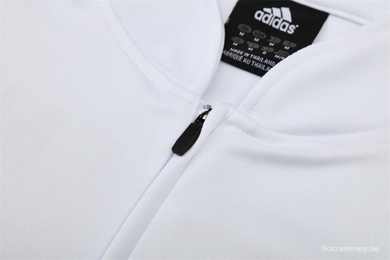 Retro 03/04 Real Madrid White Half Zipper Jacket