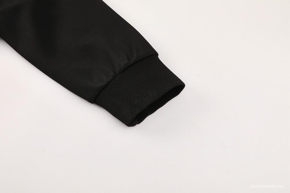 2025 أديداس 2025 جاكيت أديداس أسود بسحاب كامل + بنطلون طويل