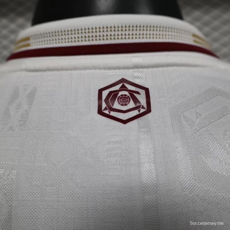 إصدار اللاعب 25/26 قميص أرسنال الثالث بأكمام طويلة أبيض اللون 25/26