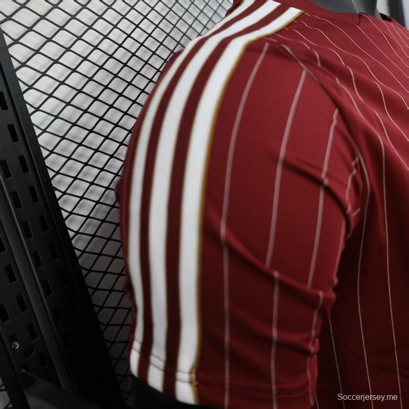 إصدار اللاعب 25/26 قميص أرسنال النبيذ النبيذ غير الرسمي