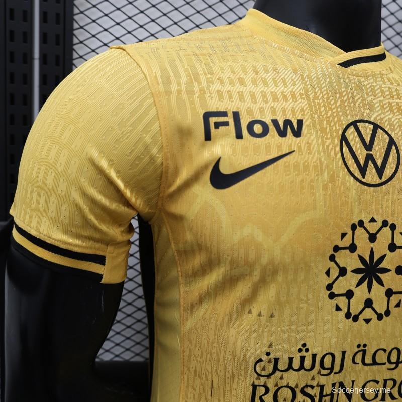 نسخة اللاعب 25/26 قميص الاتحاد الأصفر الثالث 25/26