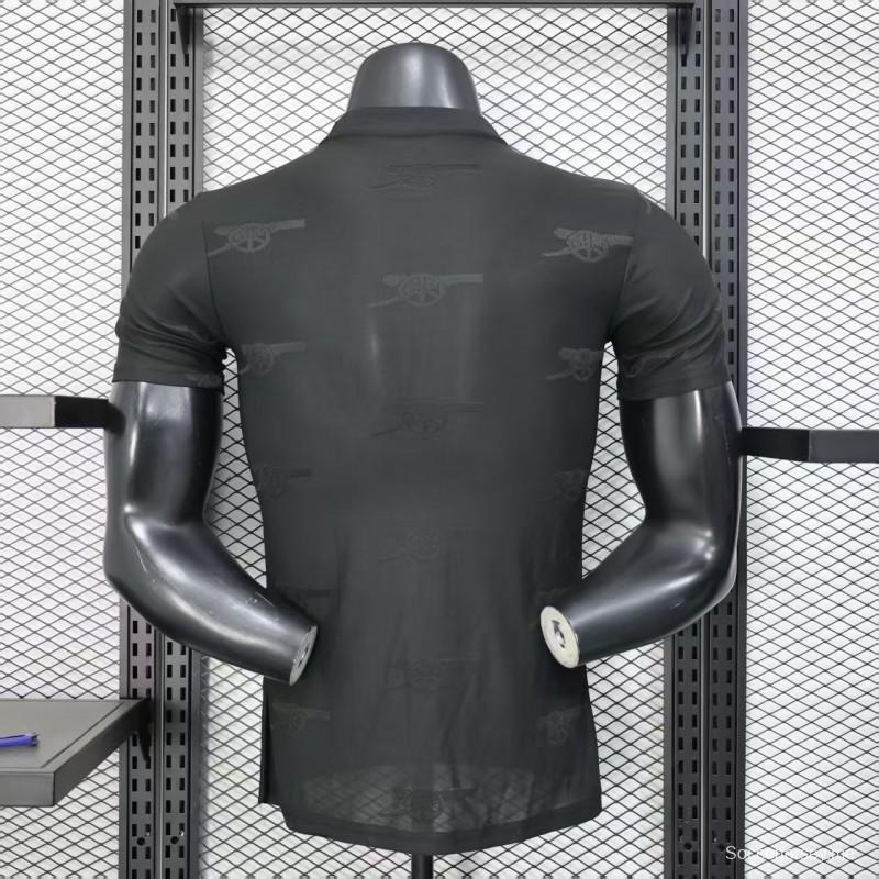 نسخة اللاعب 25/26 قميص أرسنال الأسود قبل المباراة