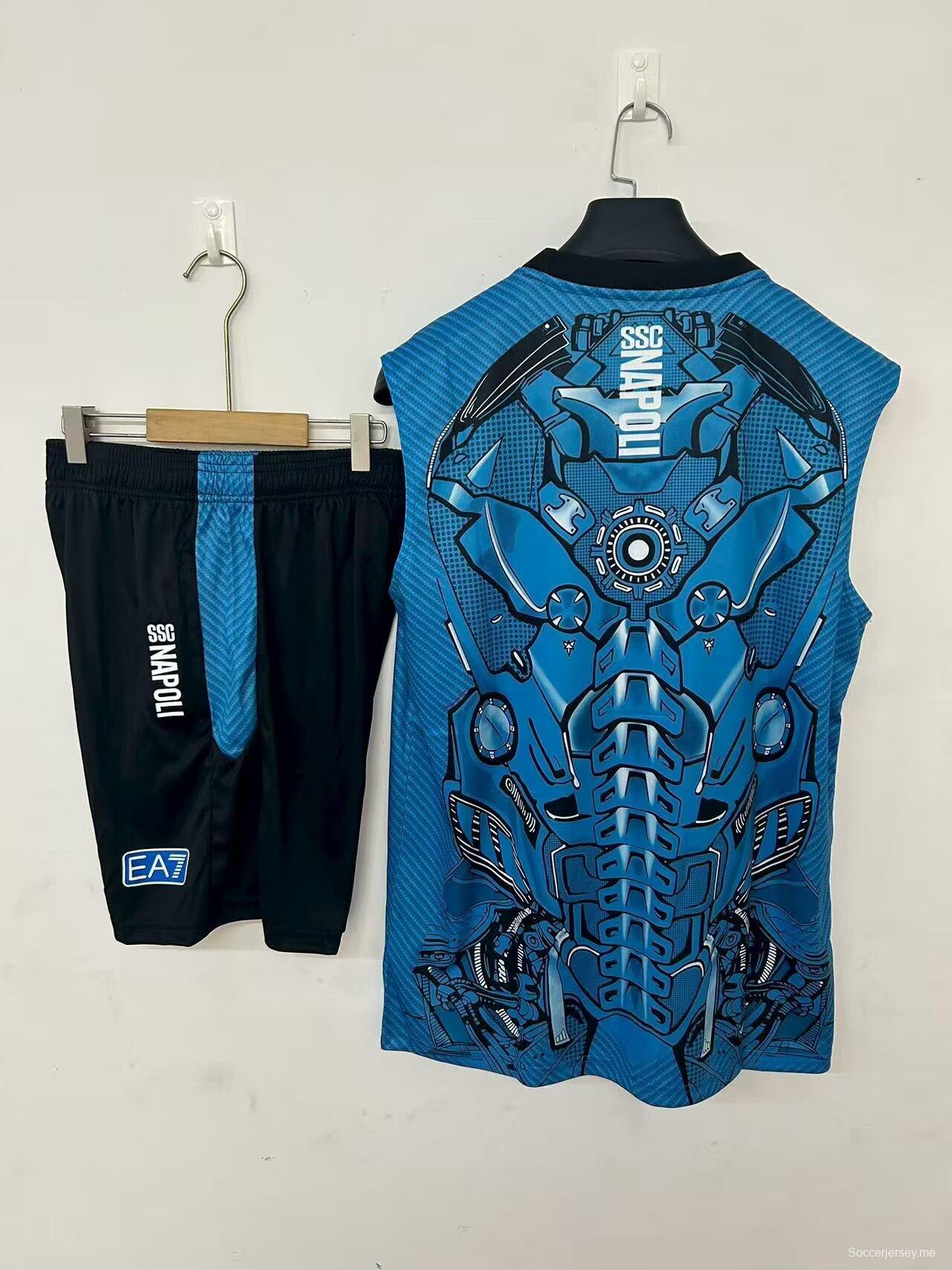 25/26 قميص نابولي أزرق فيست أزرق+ شورت أزرق