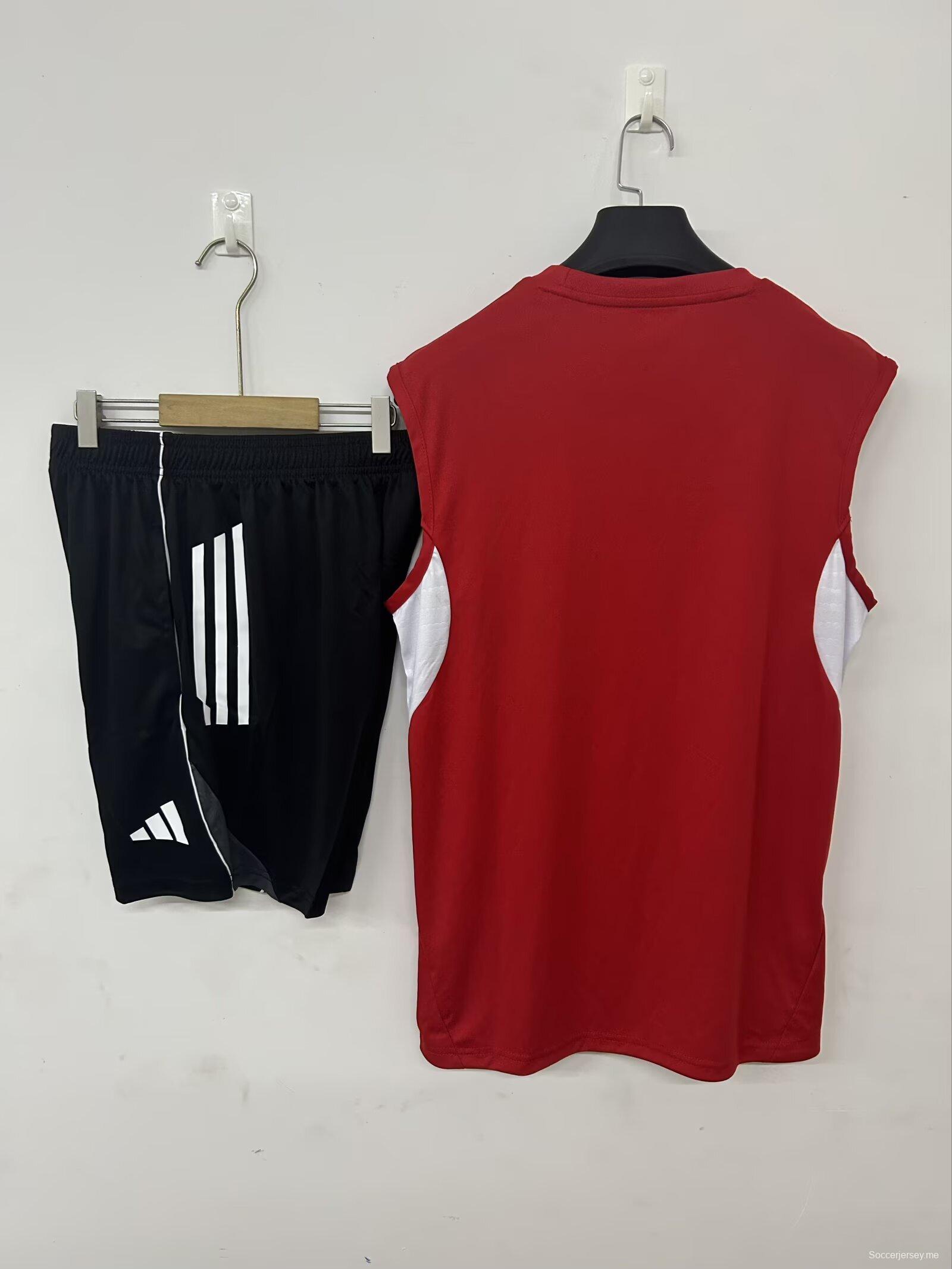 2526 قميص تدريب أتلتيك بلباو أتلتيك بلباو أحمر+شورت أحمر