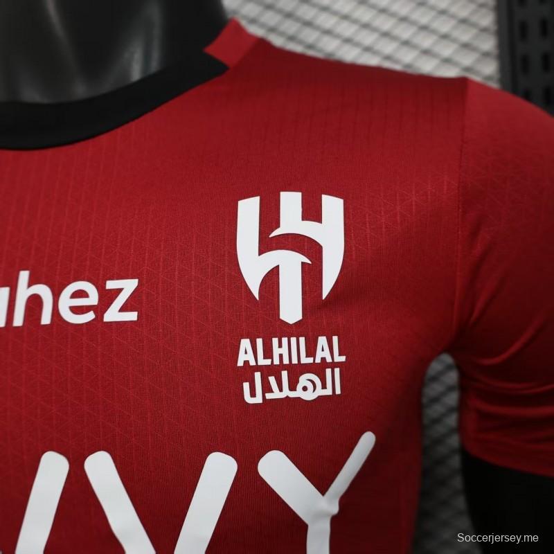 نسخة اللاعب 25/26 قميص الهلال الأحمر الهلال 25/26
