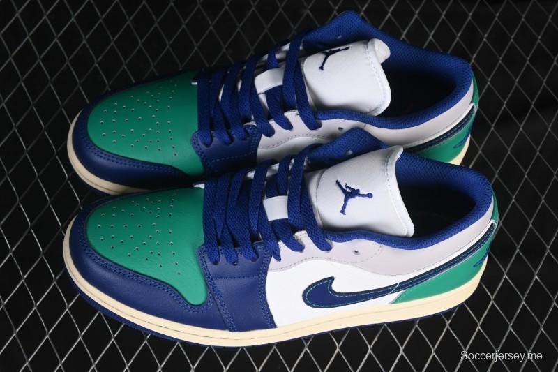 حذاء نايك اير جوردان 1 اير جوردان 1 لاو AJ1 بلون أزرق أخضر منخفض التزلج كاجوال - 553558-147