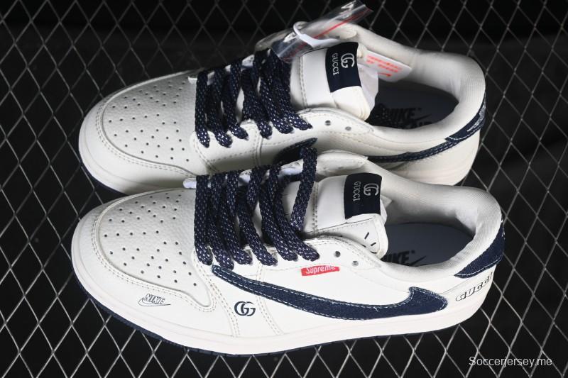 حذاء نايك ترافيس سكوت x Fragment Design x Air Jordan 1 Low OG SP AJ1 ذو الرقبة المنخفضة الكاجوال - JW1188-148