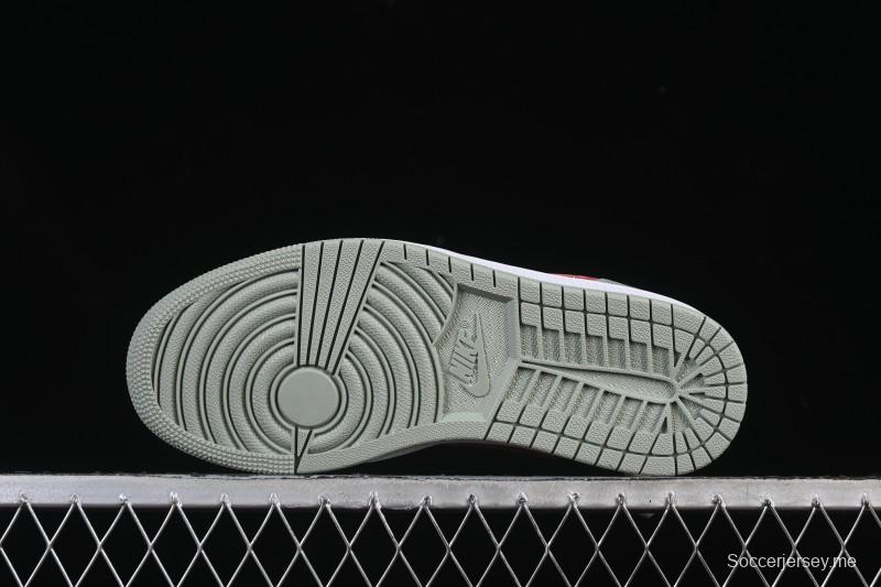 حذاء تزلج نايك اير جوردان 1 اير جوردان 1 لاو AJ1 أبيض أخضر أحمر منخفض السقف كاجوال - 553558-133