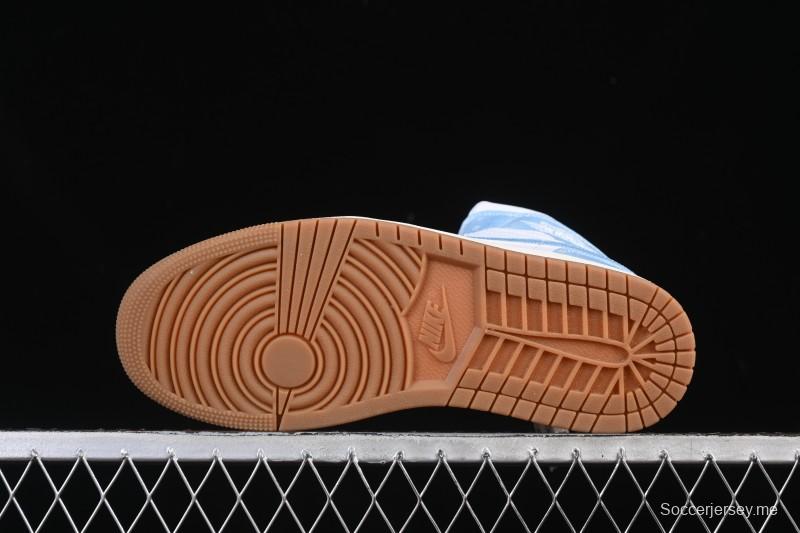 حذاء نايك اير جوردان 1 ريترو ميد ريترو من نايك اير جوردان 1 ريترو أزرق دنيم كاجوال - HQ2005-100