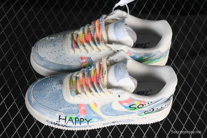 حذاء نايك اير فورس 1 '07 منخفض فانتاسي كاوبوي منخفض مرسوم باليد مرسوم عليه رسومات يدوية - CW1888-116