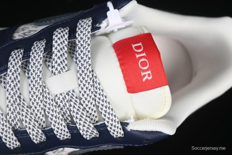 حذاء نايك اير فورس 1 '07 منخفض من نايك بالتعاون مع ديور حذاء رياضي كاجوال أزرق رمادي خطاف أبيض - XD2588-603