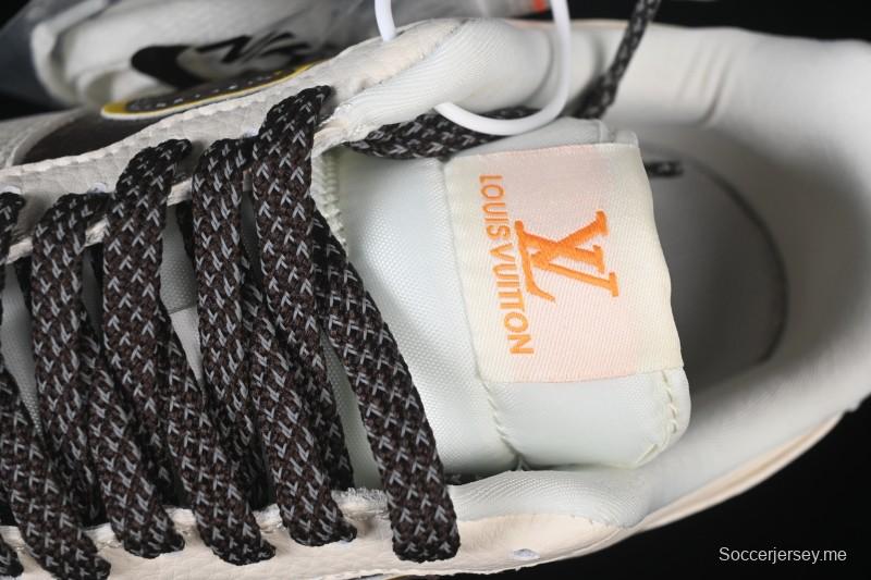 حذاء نايك اير فورس 1 '07 المنخفض من نايك اير فورس 1 '07 LV Collaboration حذاء رياضي كاجوال مرقع باللون البيج والبني - DD1982-302