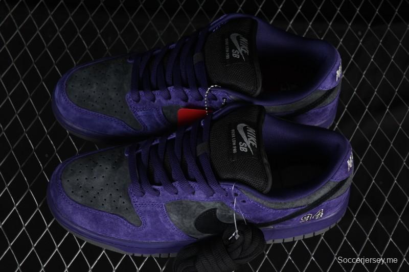 حذاء تزلج نايك سوبريم × دانك SB دانك دانك لو كاجوال كاجوال سكيت رمادي بنفسجي - HQ8487-500