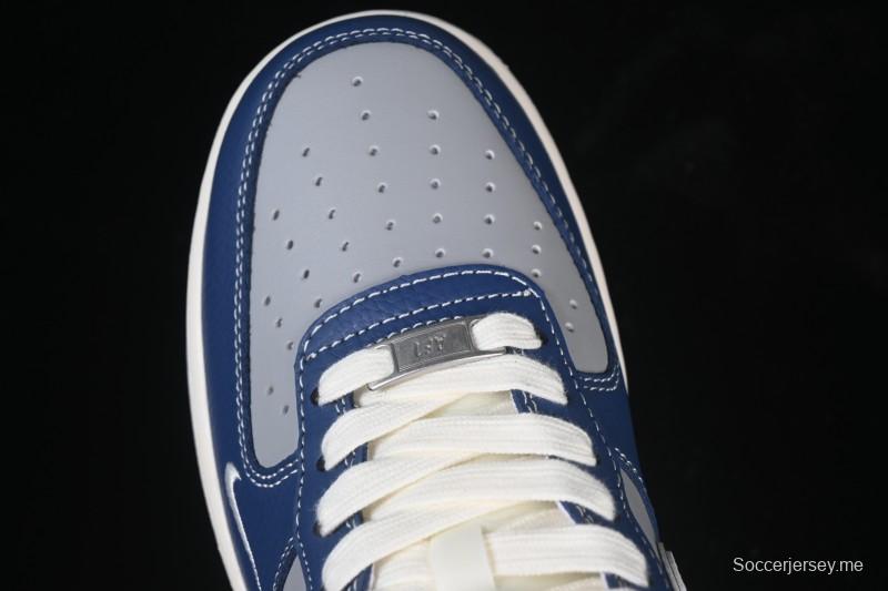 حذاء نايك اير فورس 1 '07 منخفض سوبريم سوبريم تعاون أبيض أزرق رمادي أحمر كاجوال سنيكرز - XD2588-602