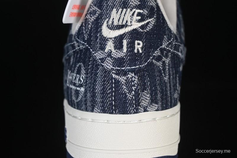 حذاء نايك اير فورس 1 '07 منخفض من نايك اير فورس 1 '07 LV Collaboration حذاء رياضي كاجوال أزرق أبيض - YF9511-812