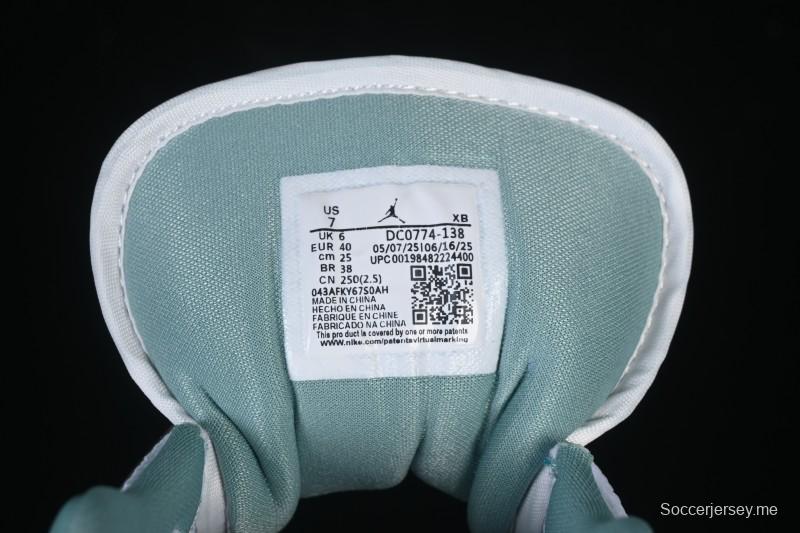 حذاء نايك اير جوردان 1 اير جوردان 1 لاو AJ1 نايك حذاء تزلج منخفض الكاجوال باللون الأخضر النعناعي الطازج DC0774-138