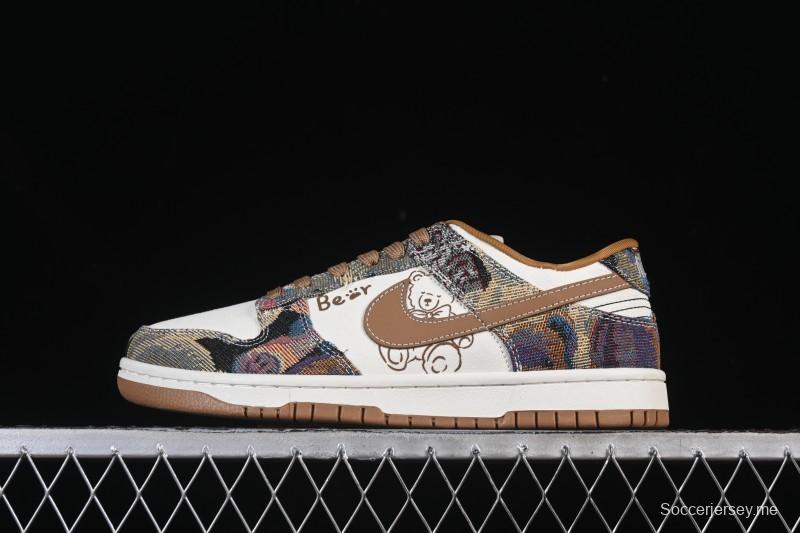 Nike SB Dunk Low Retro Plush Bear Low-Top Casual Skate Shoes - SC0601-459