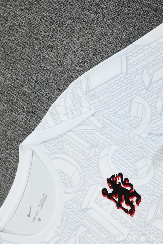 25/26 تشيلسي قميص أبيض قصير الأكمام أبيض + شورت قصير الأكمام