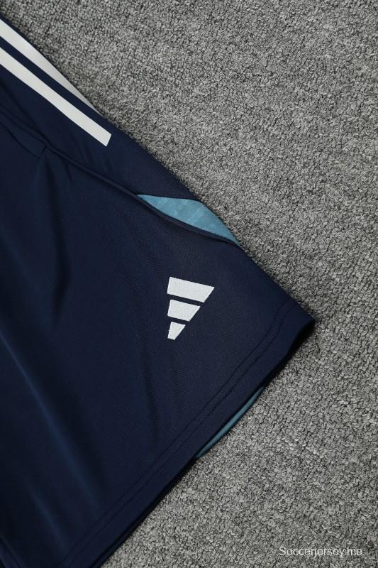 25/26 ريال مدريد قميص رياضي كحلي اللون أزرق داكن + شورت