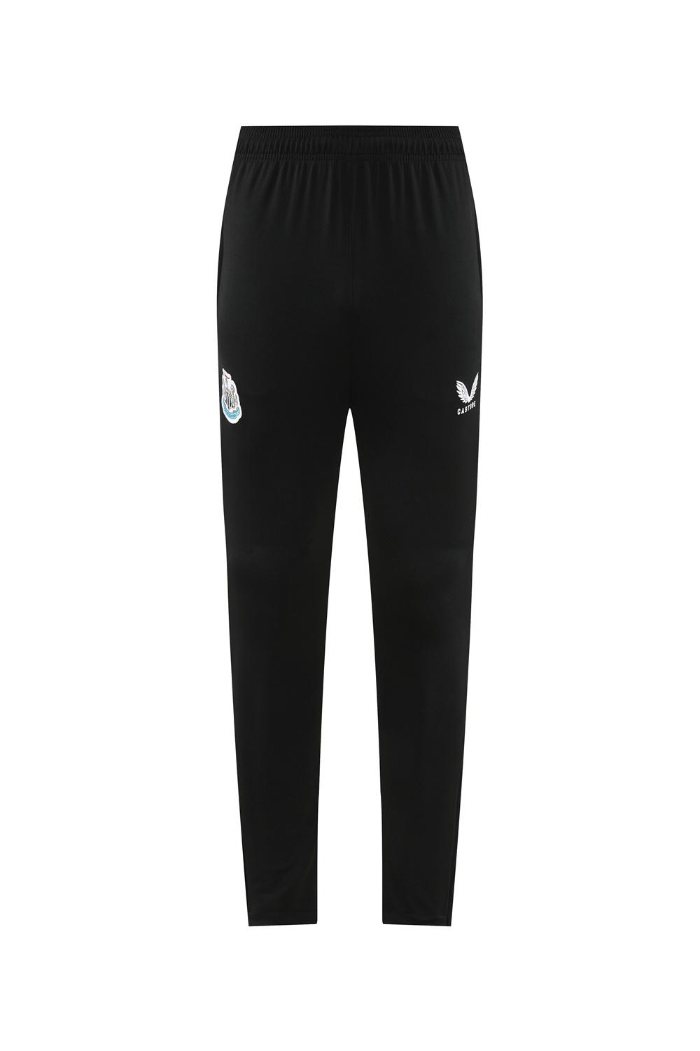 23/24 نيوكاسل أسود S-2XL أسود جاكيت نصف سحاب + بنطلون طويل