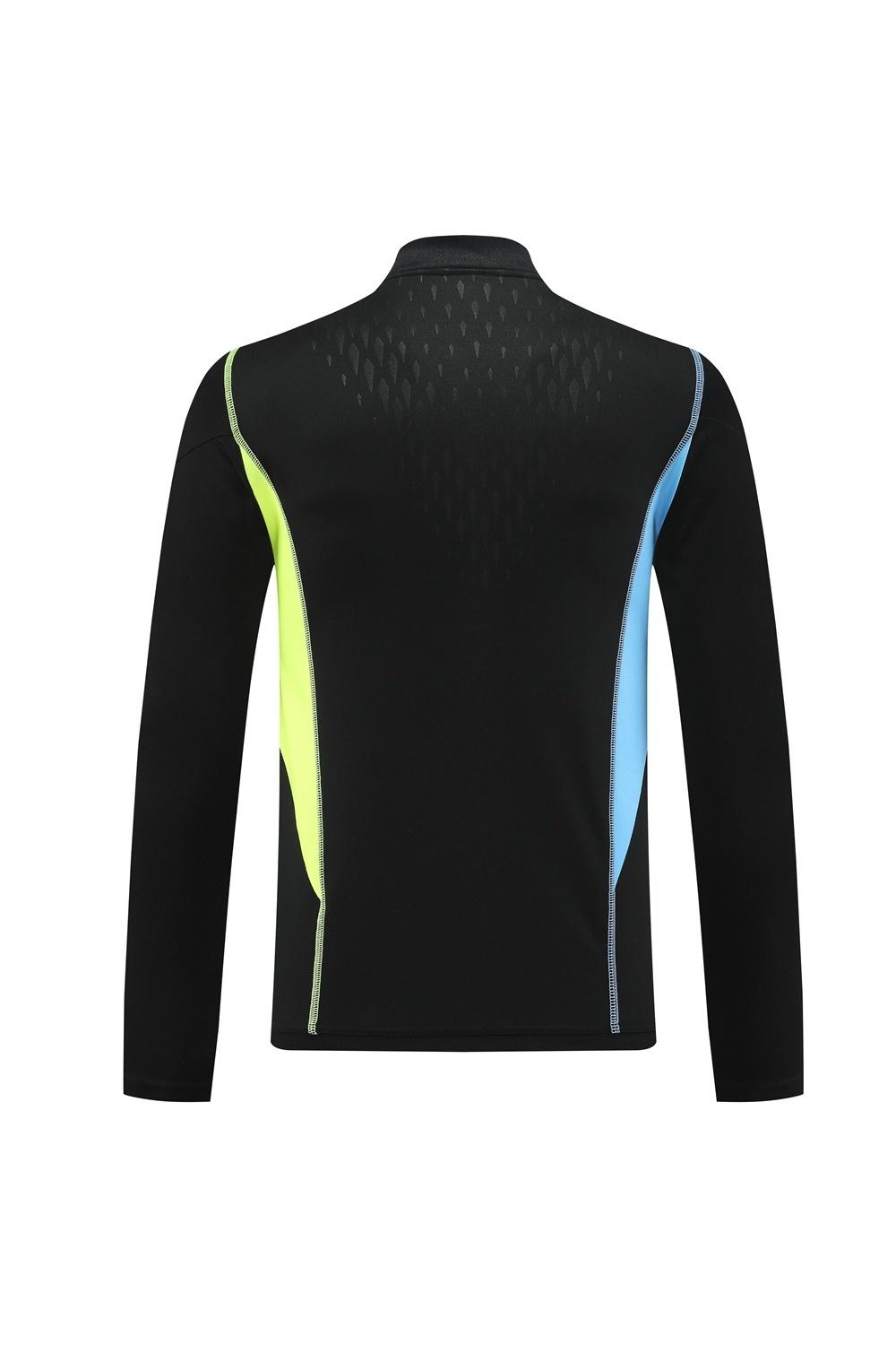 23/24 أرسنال أسود S-2XL سترة نصف سحاب + بنطلون طويل 23/24 أرسنال أسود S-2XL