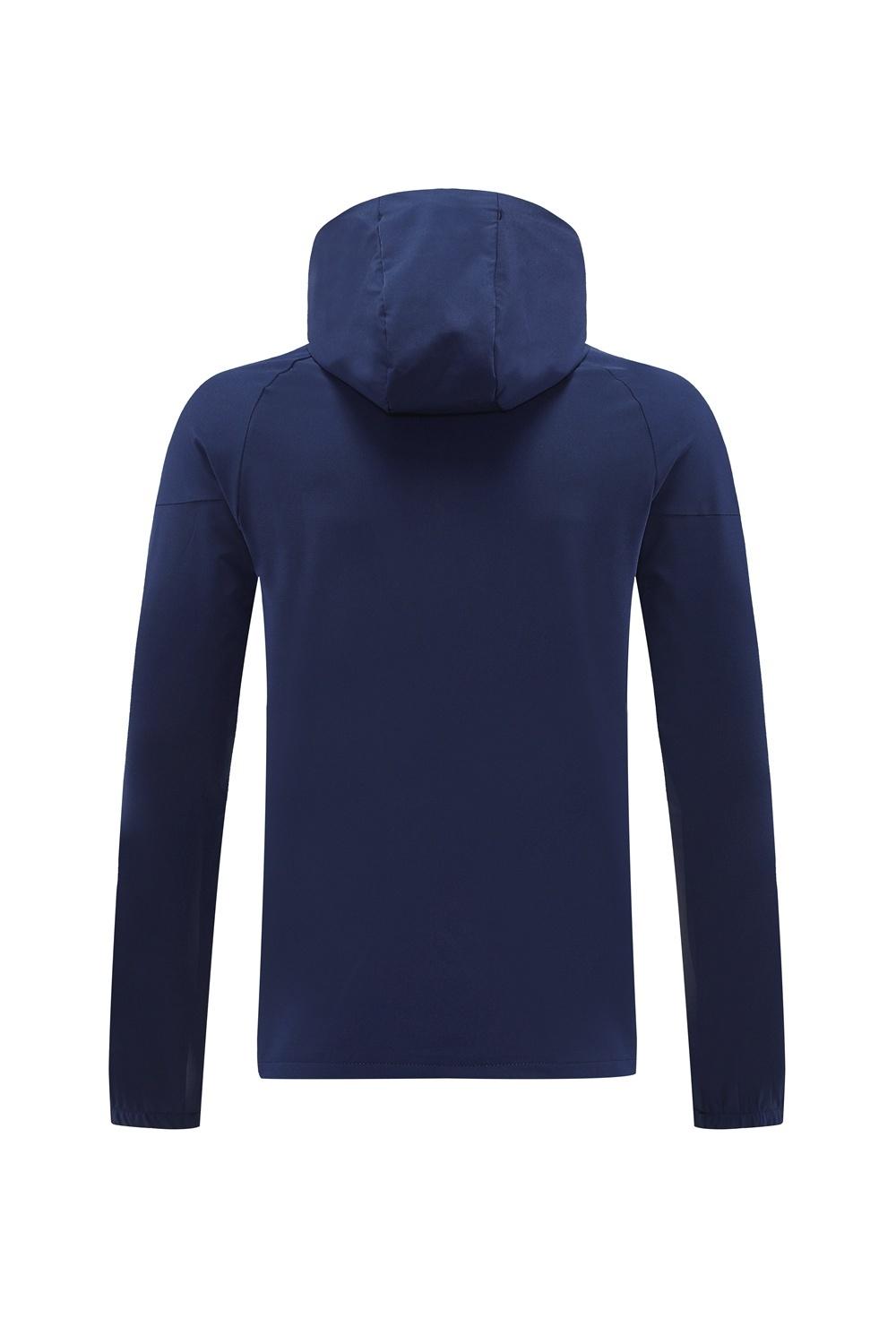 2025 أديداس 2025 جاكيت أزرق ملكي نصف سحاب أزرق + بنطلون طويل S-2XL