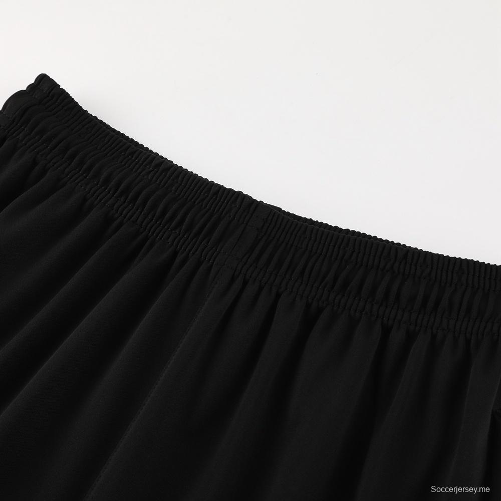 23/24 ميلان ميلان أحمر S-2XL سترة نصف سحاب + بنطلون طويل + بنطلون طويل