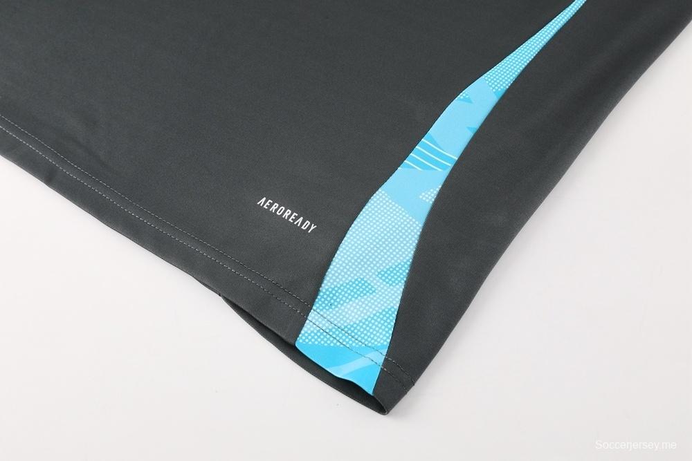 2025 الأرجنتين 2025 كم قصير رمادي داكن + شورت كرة قدم قصير رمادي داكن