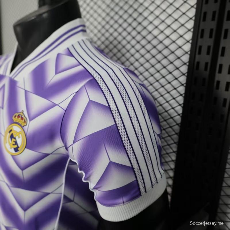 25/26 Player Version  Real Madrid Third Purple with Chevron Gradient Pattern Jersey