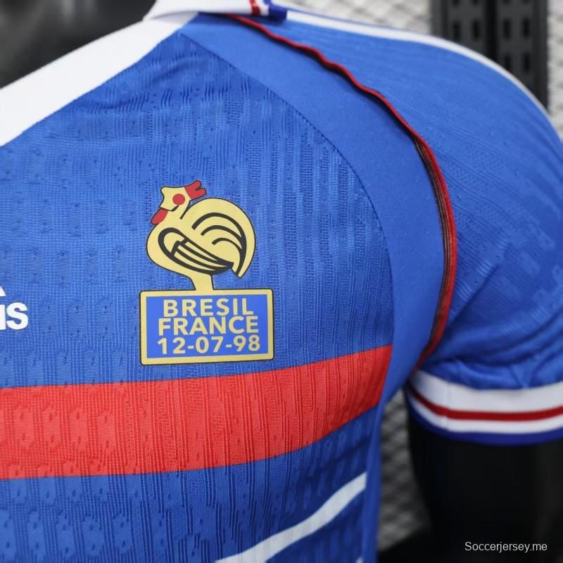 Player Version 1998 France Home Jersey