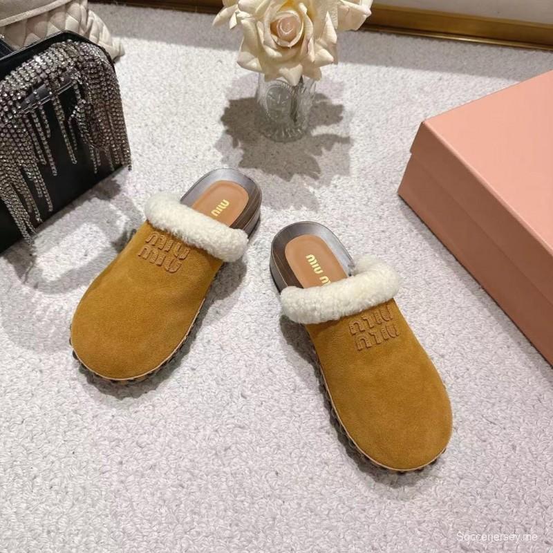 Miu Miu Cotton Shoes Sandals 2025 SS Collection Unique Washing Process - LY00260