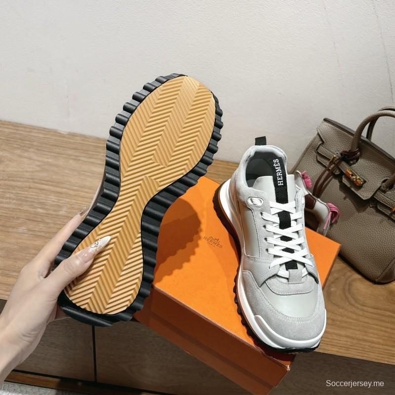 Hermès 2025/SS Autumn Winter New Boot-Type Shoes with British Color Blocking Design - AS00410